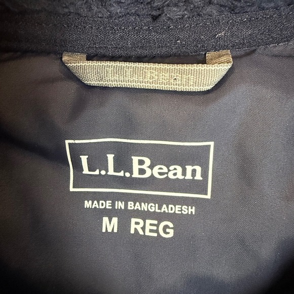 LL Bean Downtek Blue Fleece Hybrid Puffer Jacket Womens Outdoor Warm - Picture 6 of 6